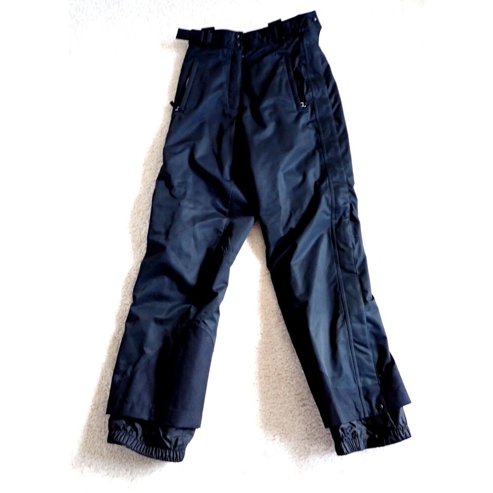 Obermeyer Womens Ski Pants Size 10 Black Lined Elastic Waist Clean MINT